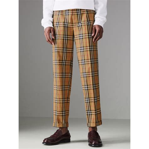 mens burberry check pants|burberry clearance men's.